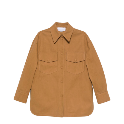 Faux Suede Leather Overshirt