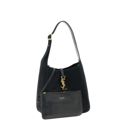 Small Calfskin Shoulder Bag - Black