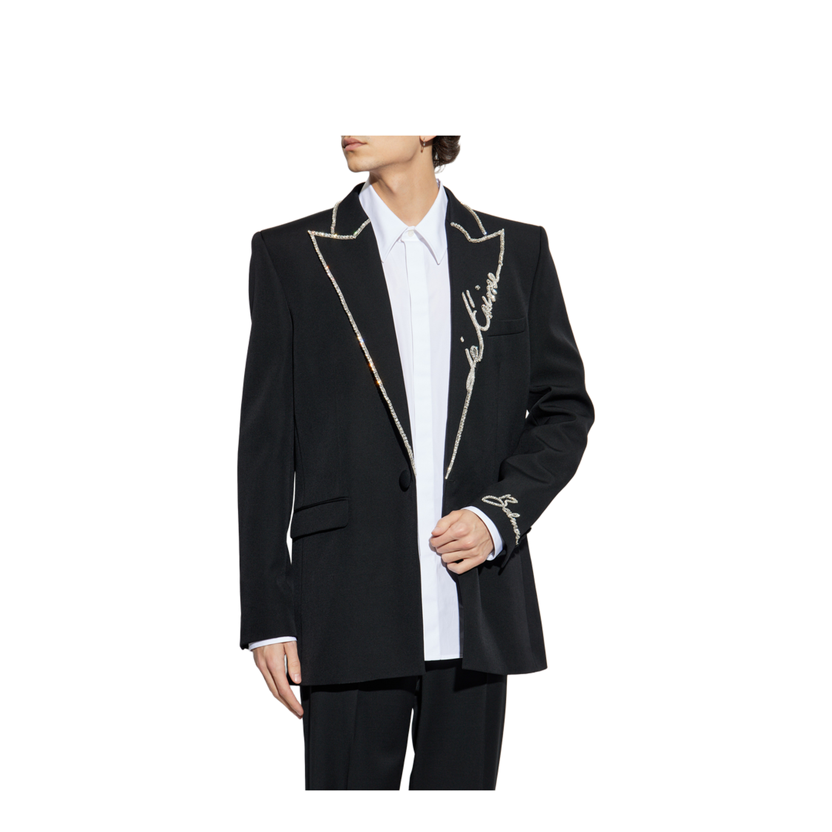 Wool Blazer with Appliqués