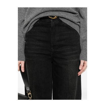 Wide-leg denim jeans