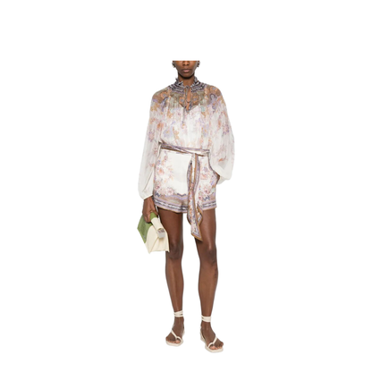 Luna Billow Puffed-Sleeve Blouse