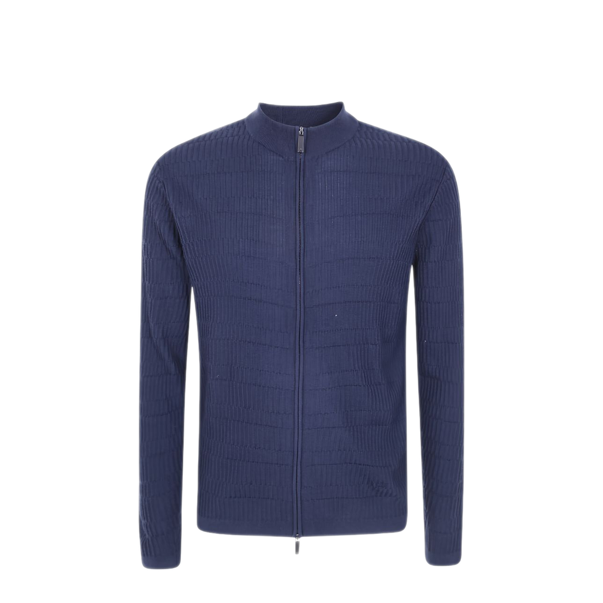 MAYFEYR - Emporio Armani - Navy Ribbed High Neck Sweater - EM006315AF27831FB065