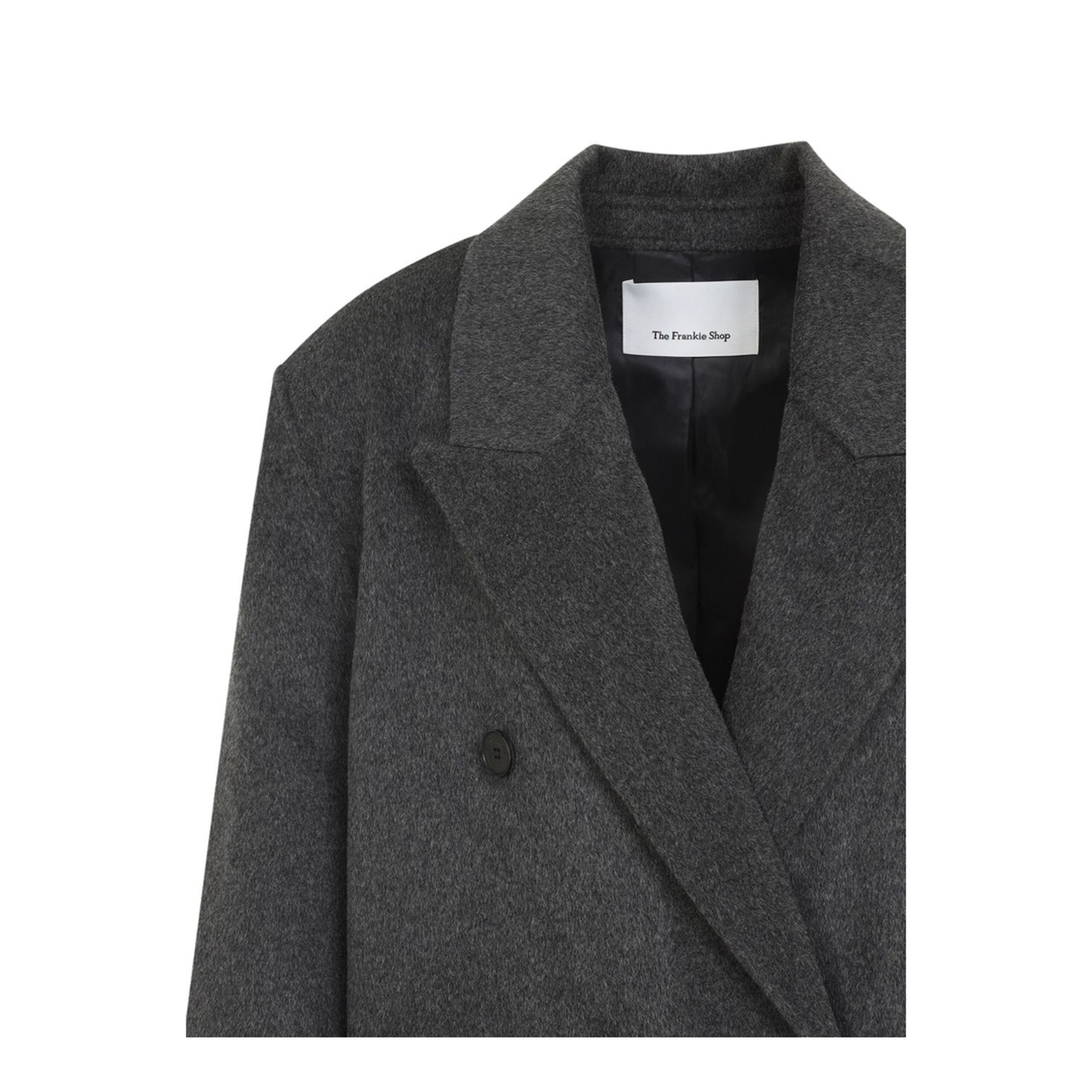 MAYFEYR - THE FRANKIE SHOP - Double Breasted Wool Coat - COFS21126134DARKGREYMELANGE