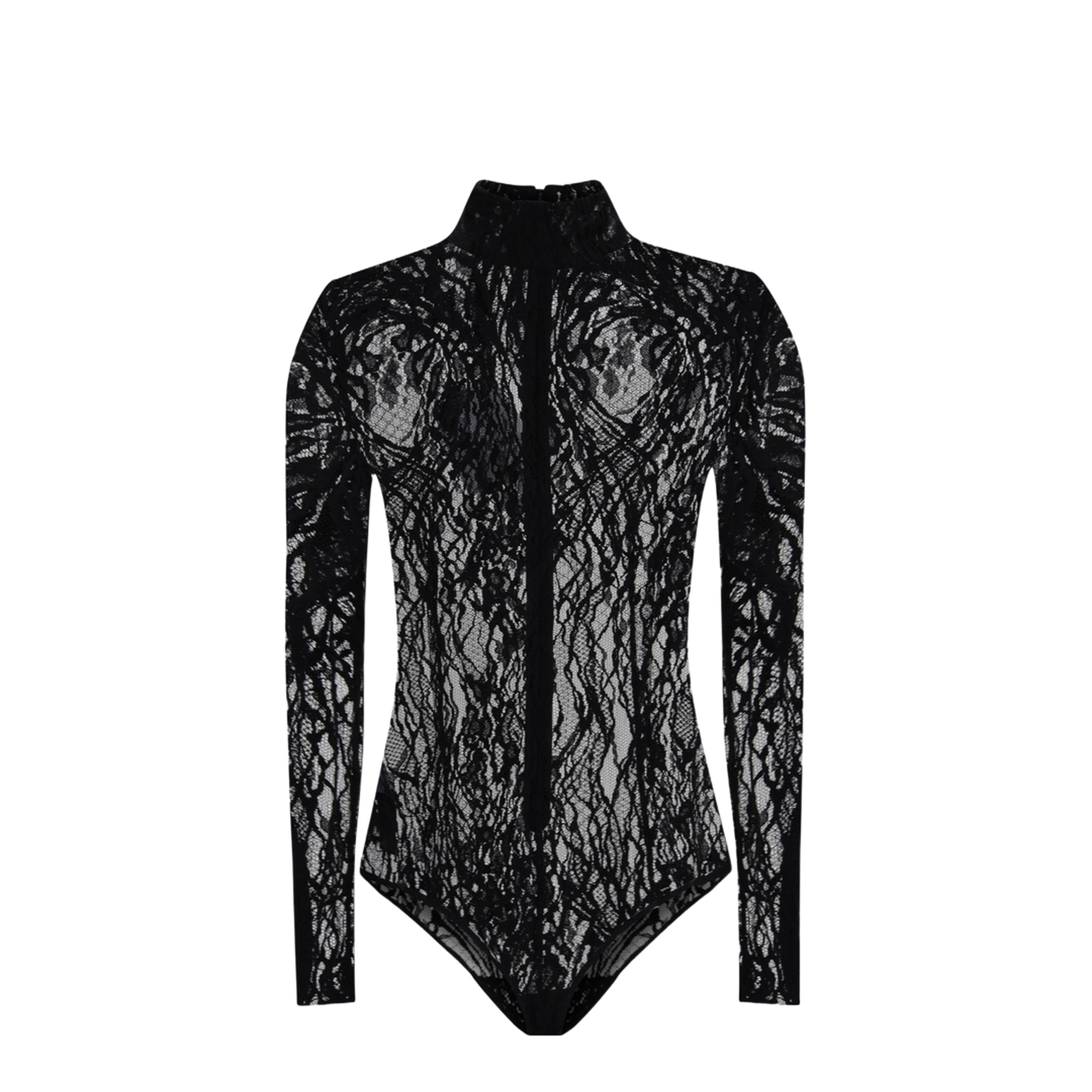 Long-Sleeved Lace Body Black