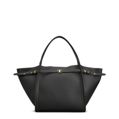 Medium Calfskin Shopping Bag - Black