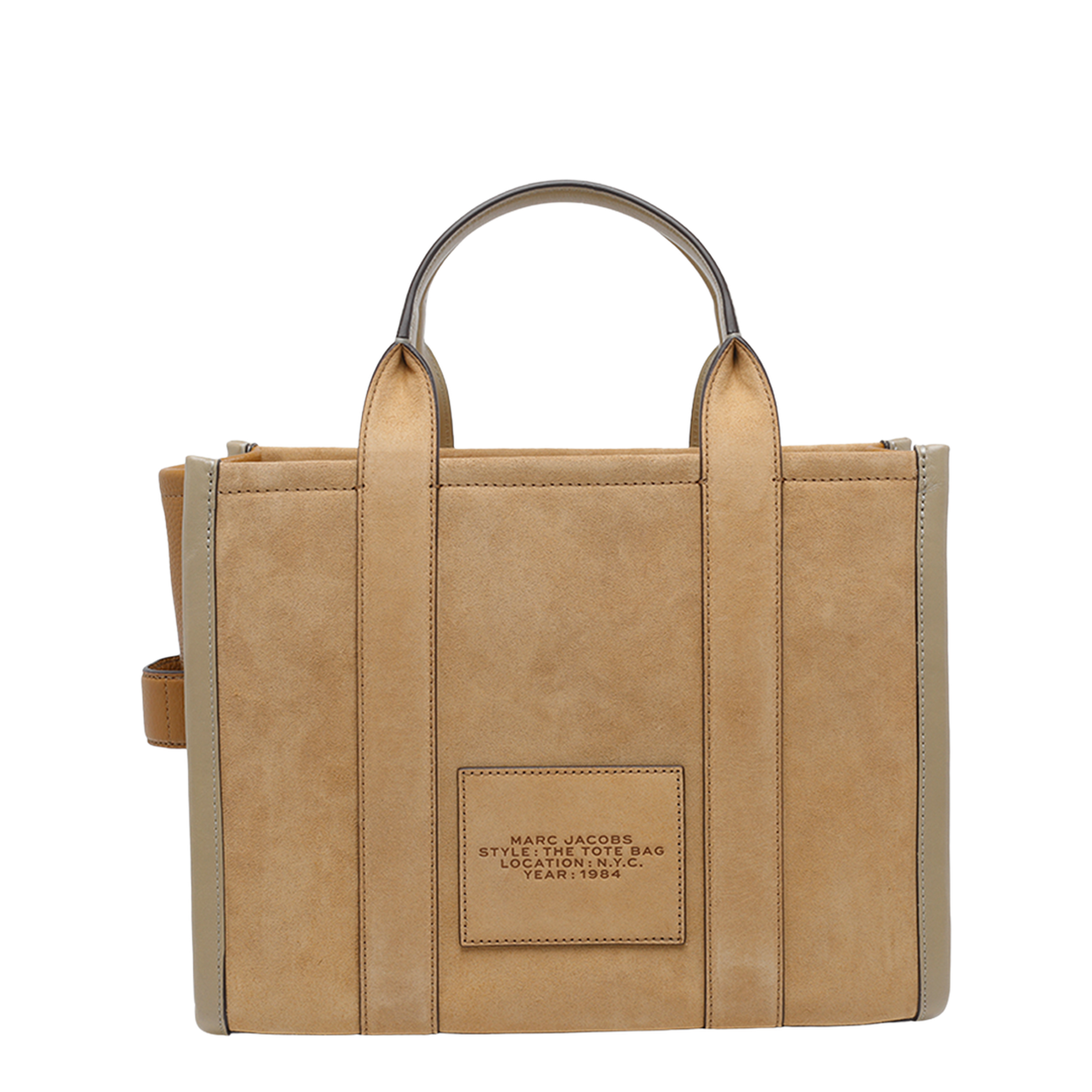 Medium Suede Tote Bag - Beige