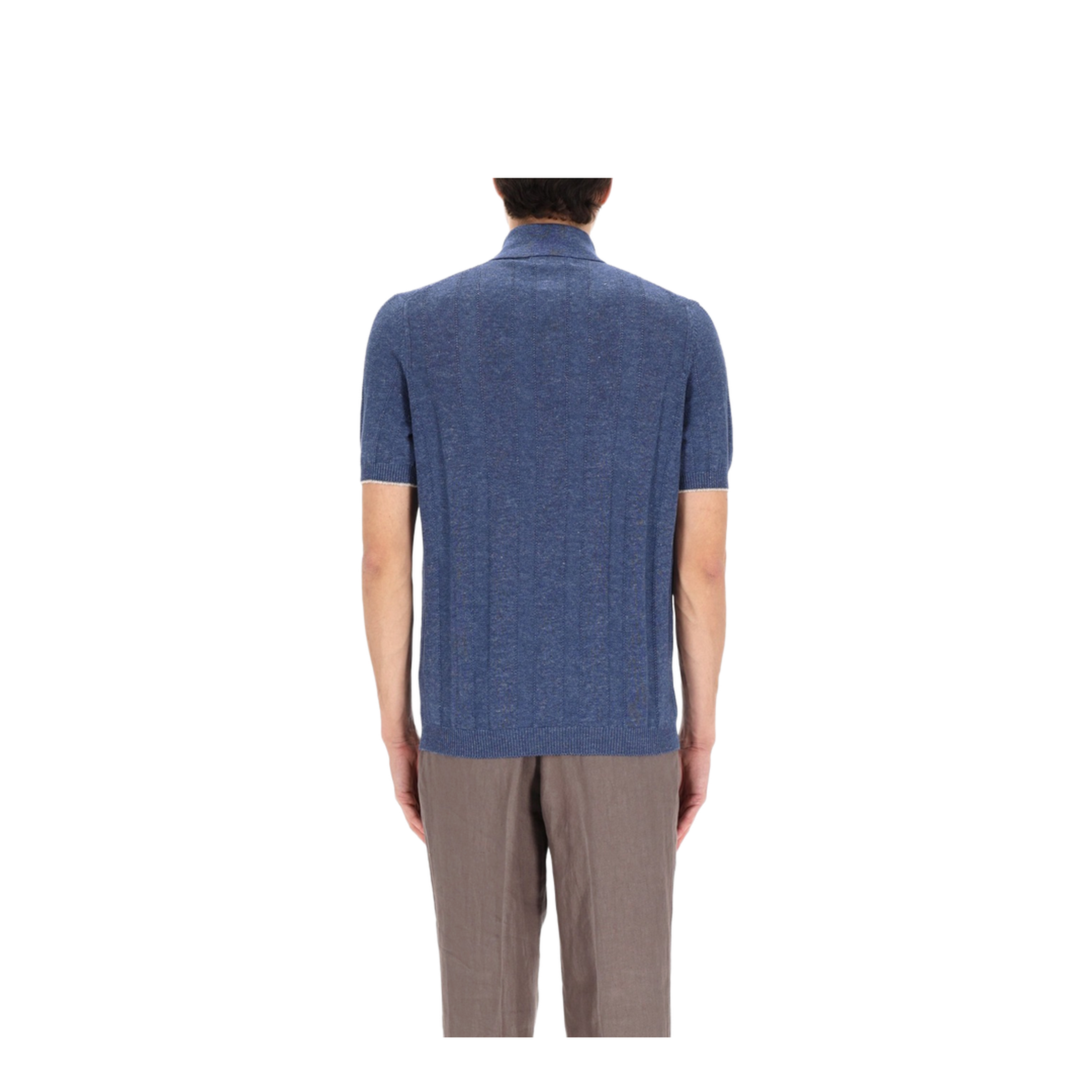 Linen Knit Polo Shirt