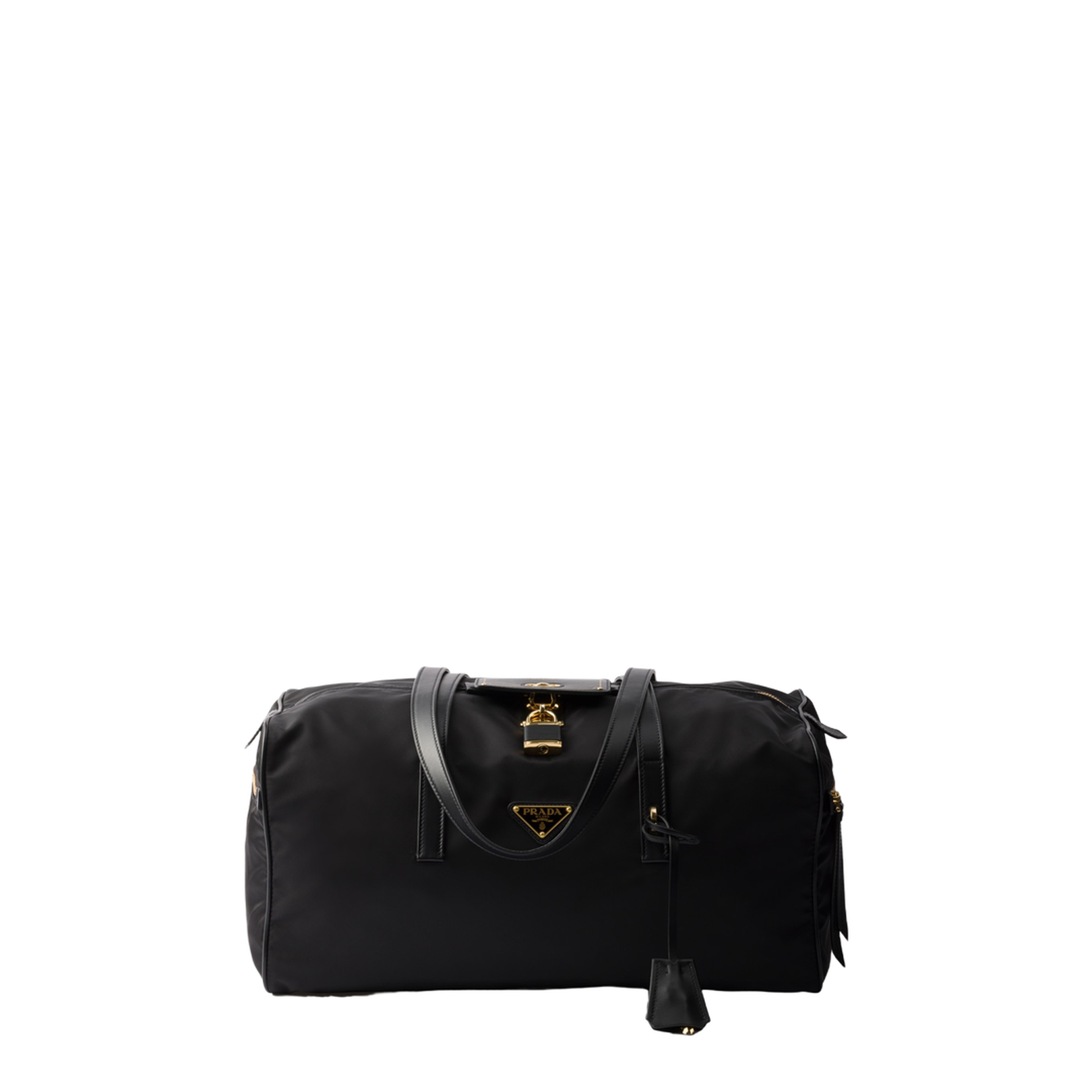 Large Re-Nylon Top-Handle Bag with Lock