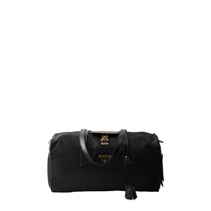 Large Re-Nylon Top-Handle Bag with Lock