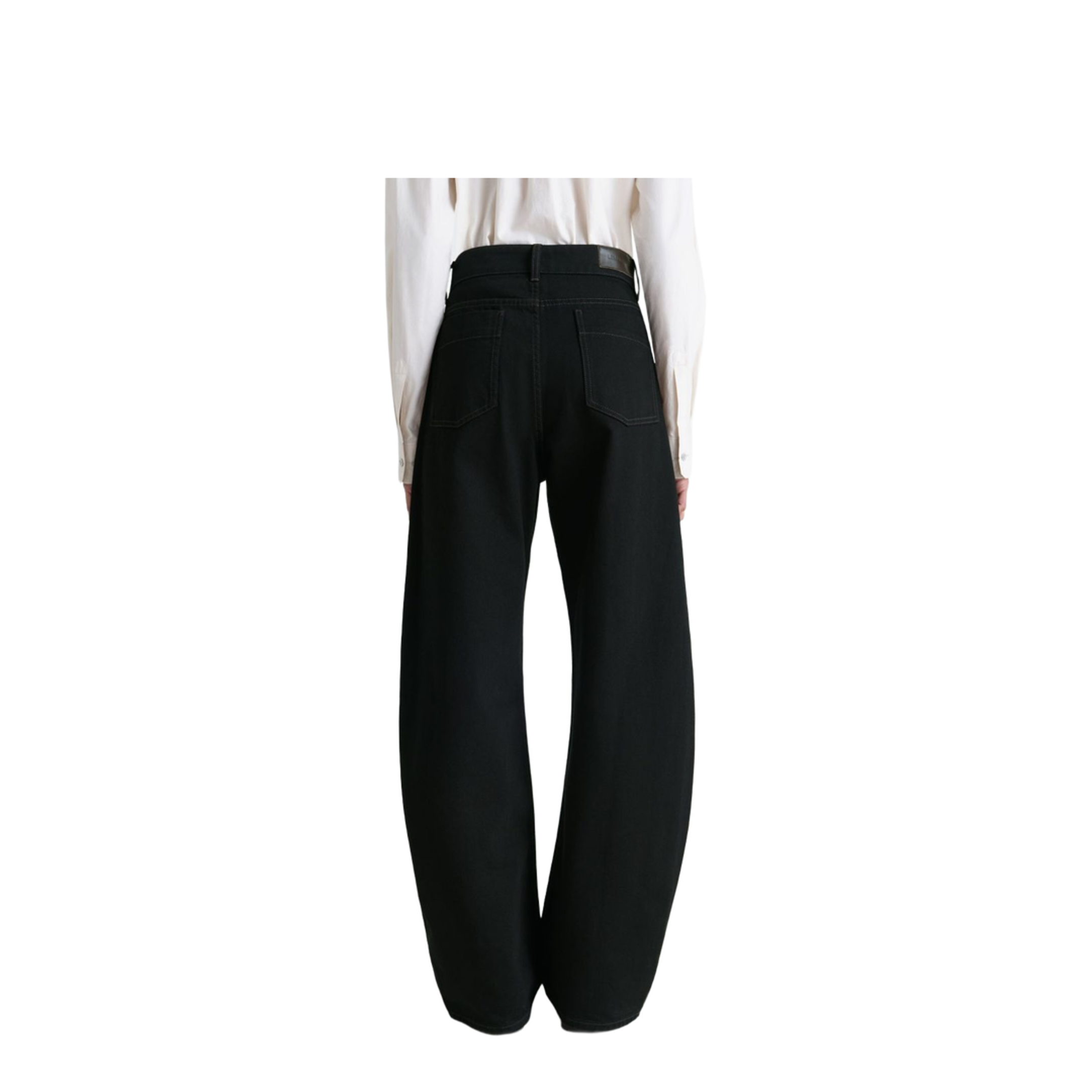 Cotton High-Waisted Trousers
