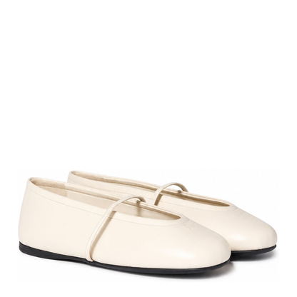 Cream Leather Sneakers