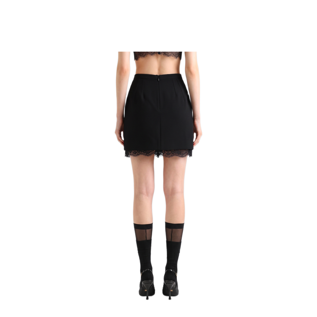 MAYFEYR - Dolce & Gabbana - Mini Skirt In Wool Double Cr Pe - F4BS7TFU2L8N0000