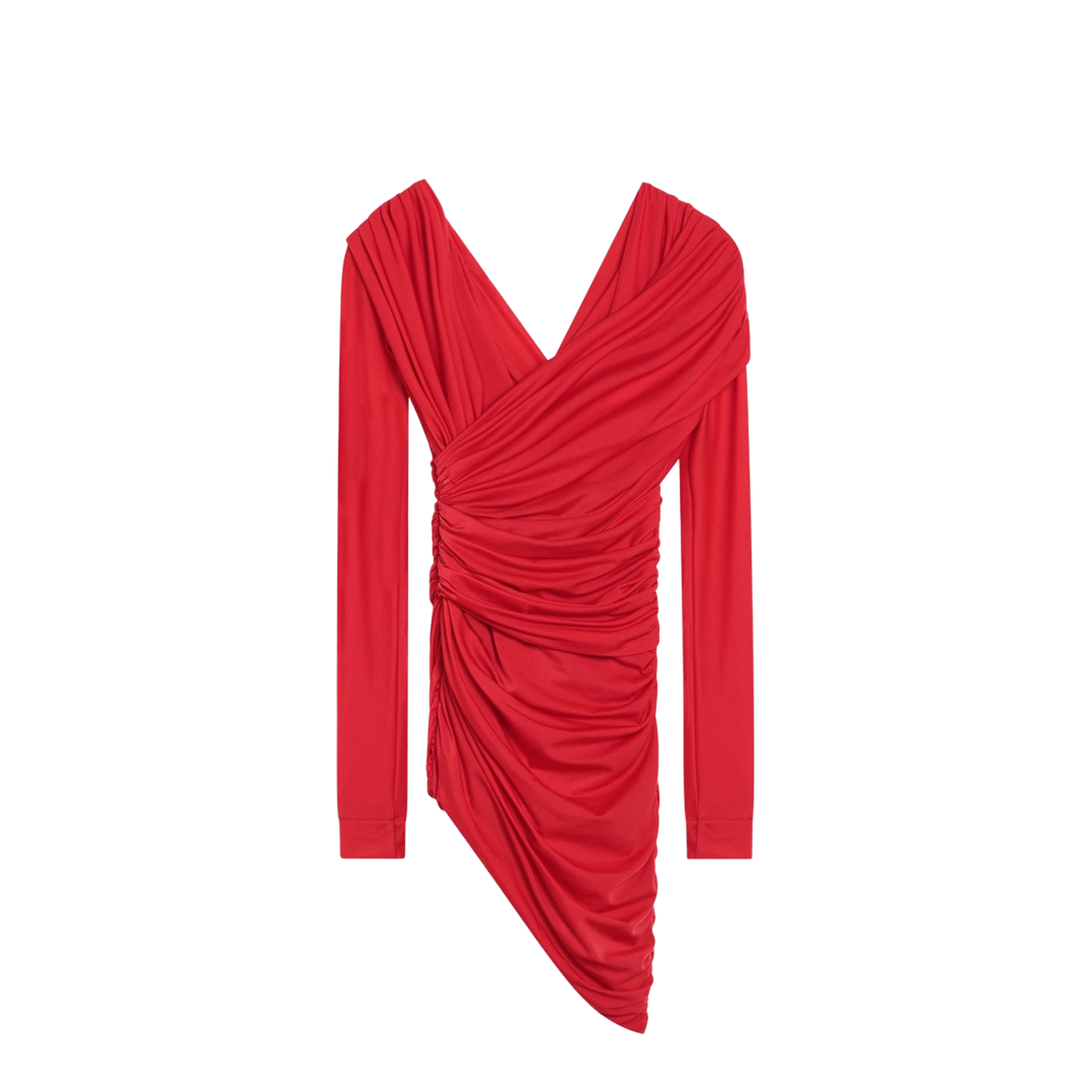 Red Stretch Jersey Mini Dress