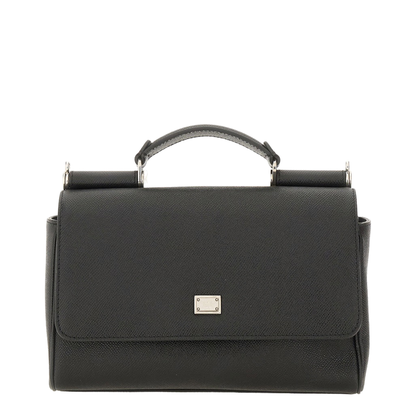 Leather Tote Bag In Black