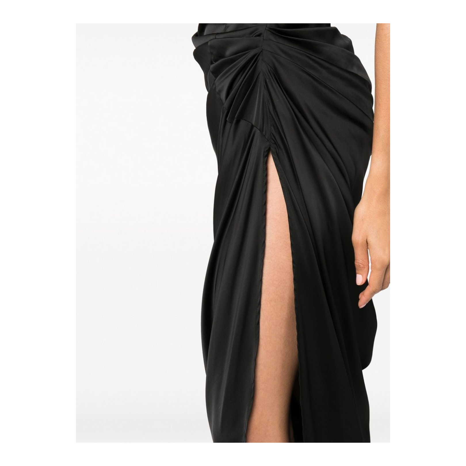 Floral-Embroidered Asymmetric Dress