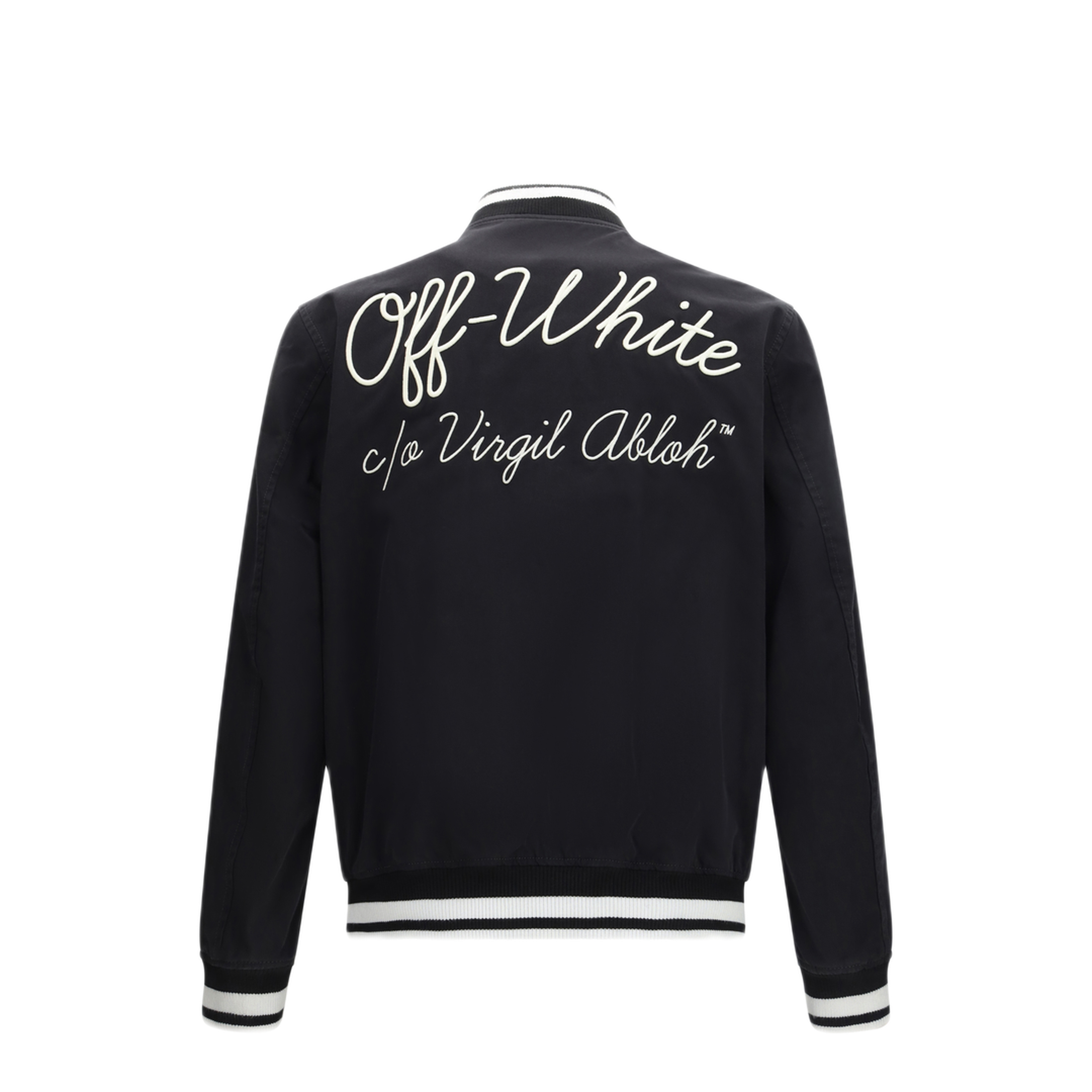 MAYFEYR - Off-White - Script Cotgab Souvenir Varsity Jacket - 44MEH05FC9F00110011001