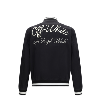 MAYFEYR - Off-White - Script Cotgab Souvenir Varsity Jacket - 44MEH05FC9F00110011001