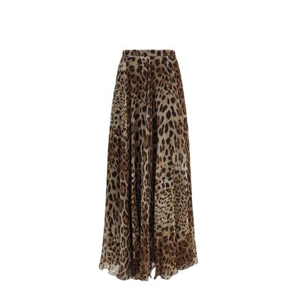 MAYFEYR - Dolce & Gabbana - Leopard Print Chiffon Skirt - F4DC8TFS1ARHY13M