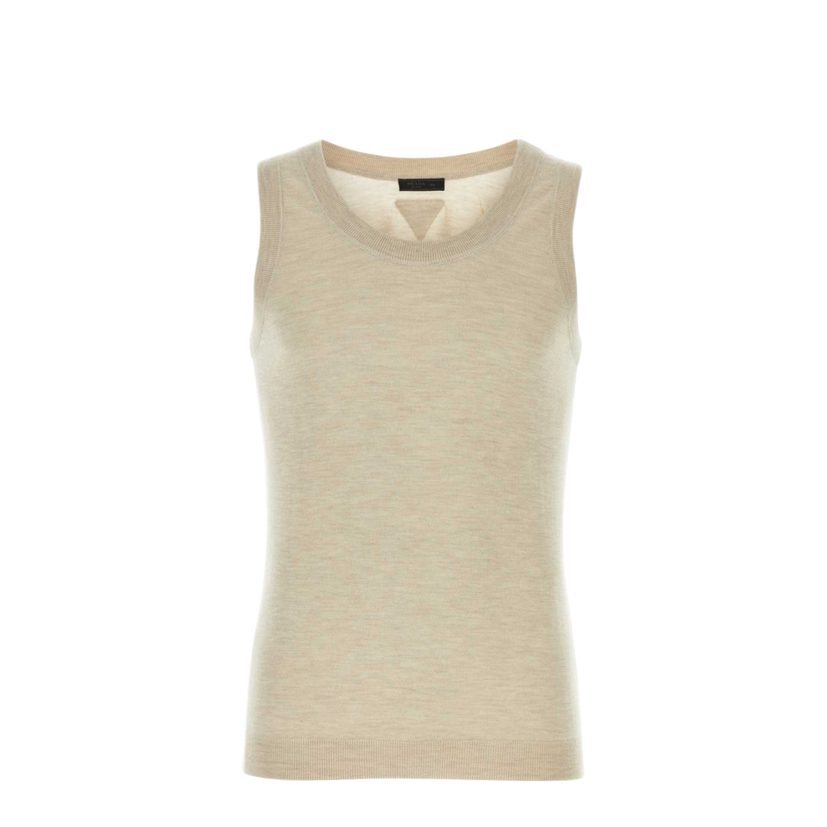 MAYFEYR - Prada - Melange Sand Cashmere Tank Top - UMT471SOOO1361F0036