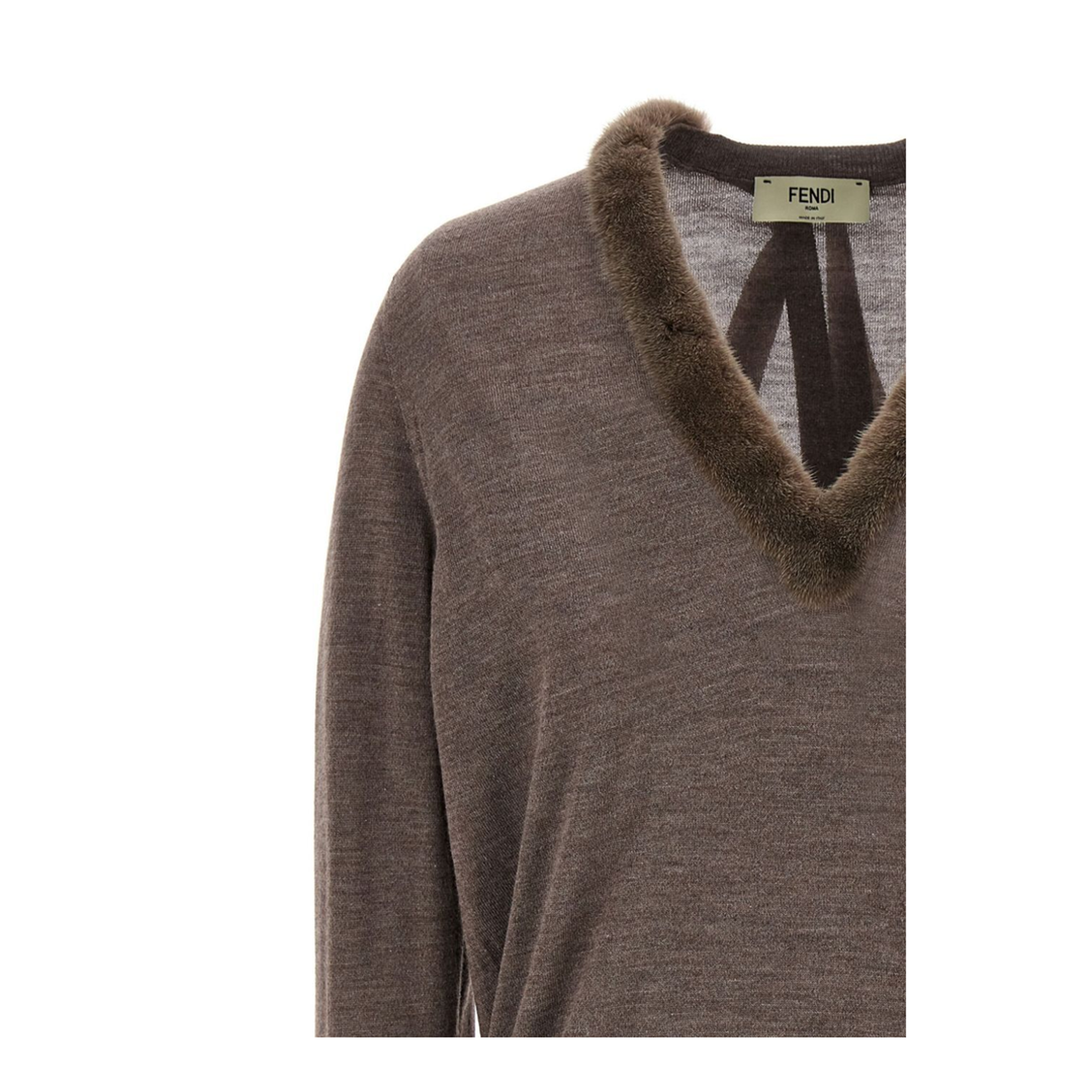 MAYFEYR - Fendi - Wool And Silk V-Neck Jumper - FZXC82ATPE