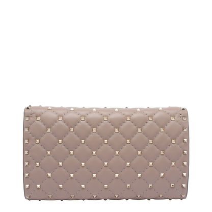 Rockstud Spike Nappa Leather Crossbody Clutch Bag