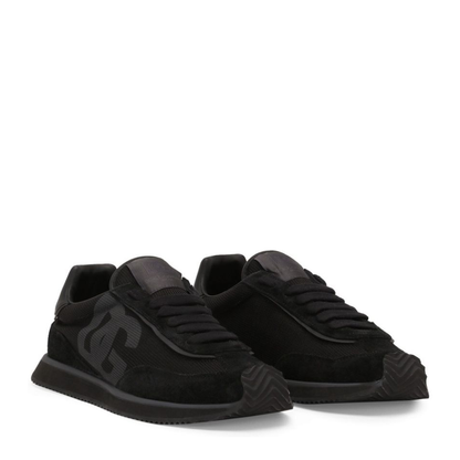 Mixed-Material Cushion Sneakers