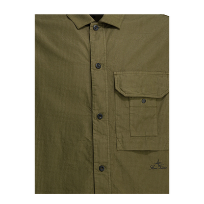 MAYFEYR - Stone Island - Cotton Short-Sleeved Shirt - 1100026S0318V005G