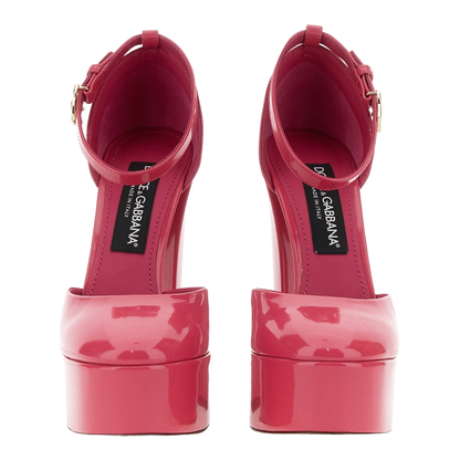 Glossy Leather Platform Pumps