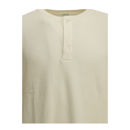 MAYFEYR - A.Presse - Henley T Shirt With Honeycomb Pattern - 26AAP0503WHITE