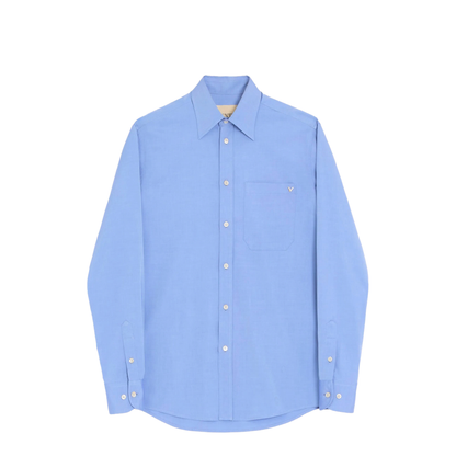 MAYFEYR - Valentino - Oxford Cotton Shirt With Vgold - VABB84BH2