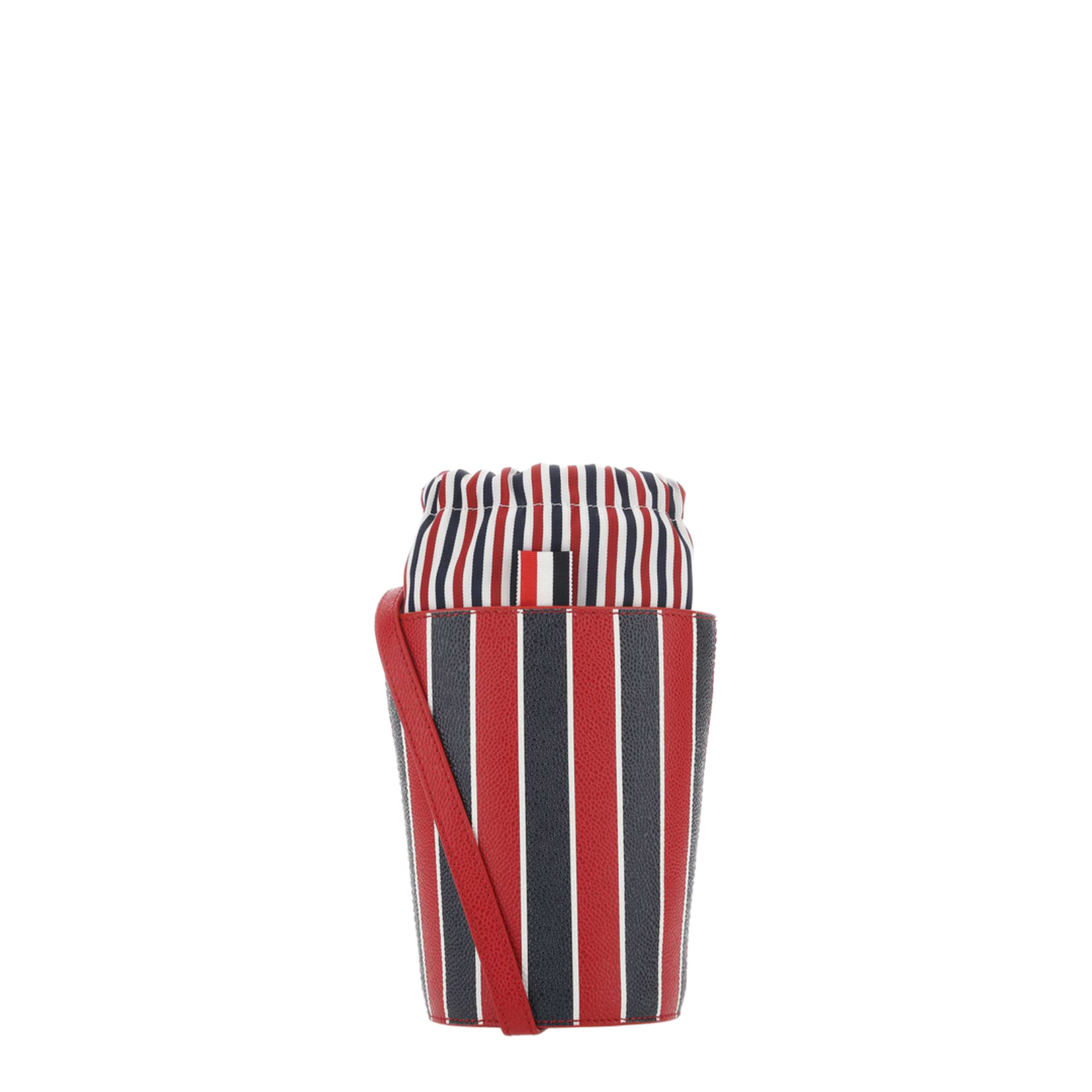 Printed Leather Mini Bucket Bag