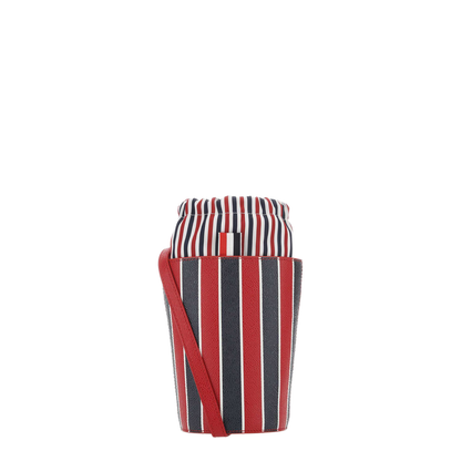 Printed Leather Mini Bucket Bag