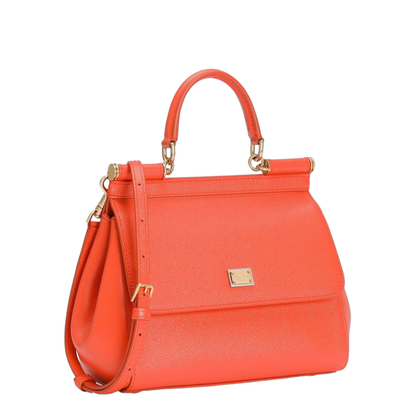 Sicily Medium Calfskin Top-Handle Bag - Rosa Carne