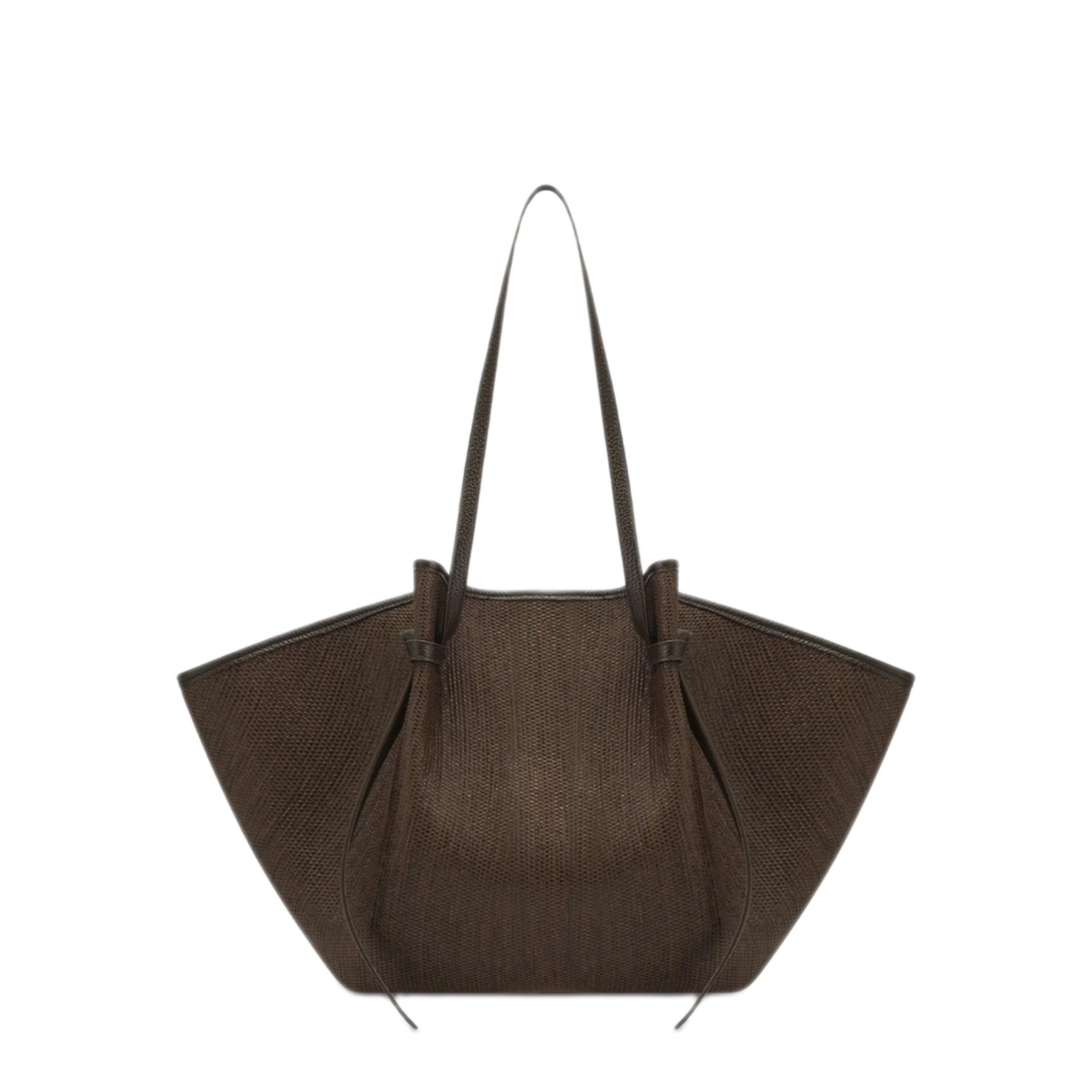 MAYFEYR - YUZEFI - Mochi Woven Raffia Shoulder Bag - MOCHIWOVENRAFFIAFUDGE