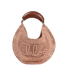 Summer Banana Raffia Hobo Bag - Summery Beige