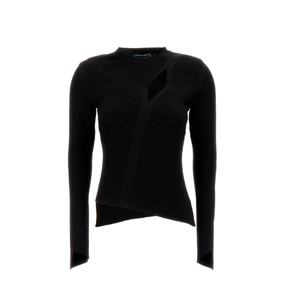 Black Viscose Blend Sweater