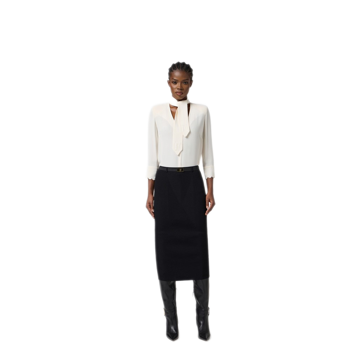 MAYFEYR - Elisabetta Franchi - White Shirt - CA08956E2DZ9