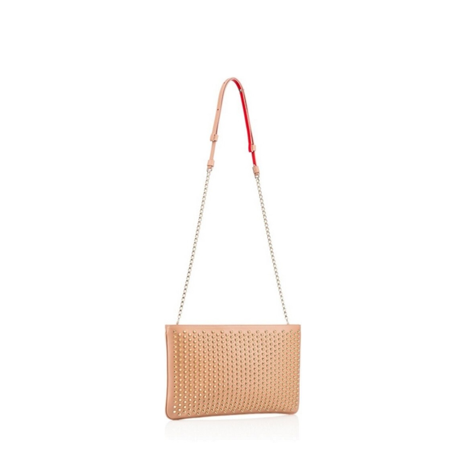 Nude Studded Shoulder Bag