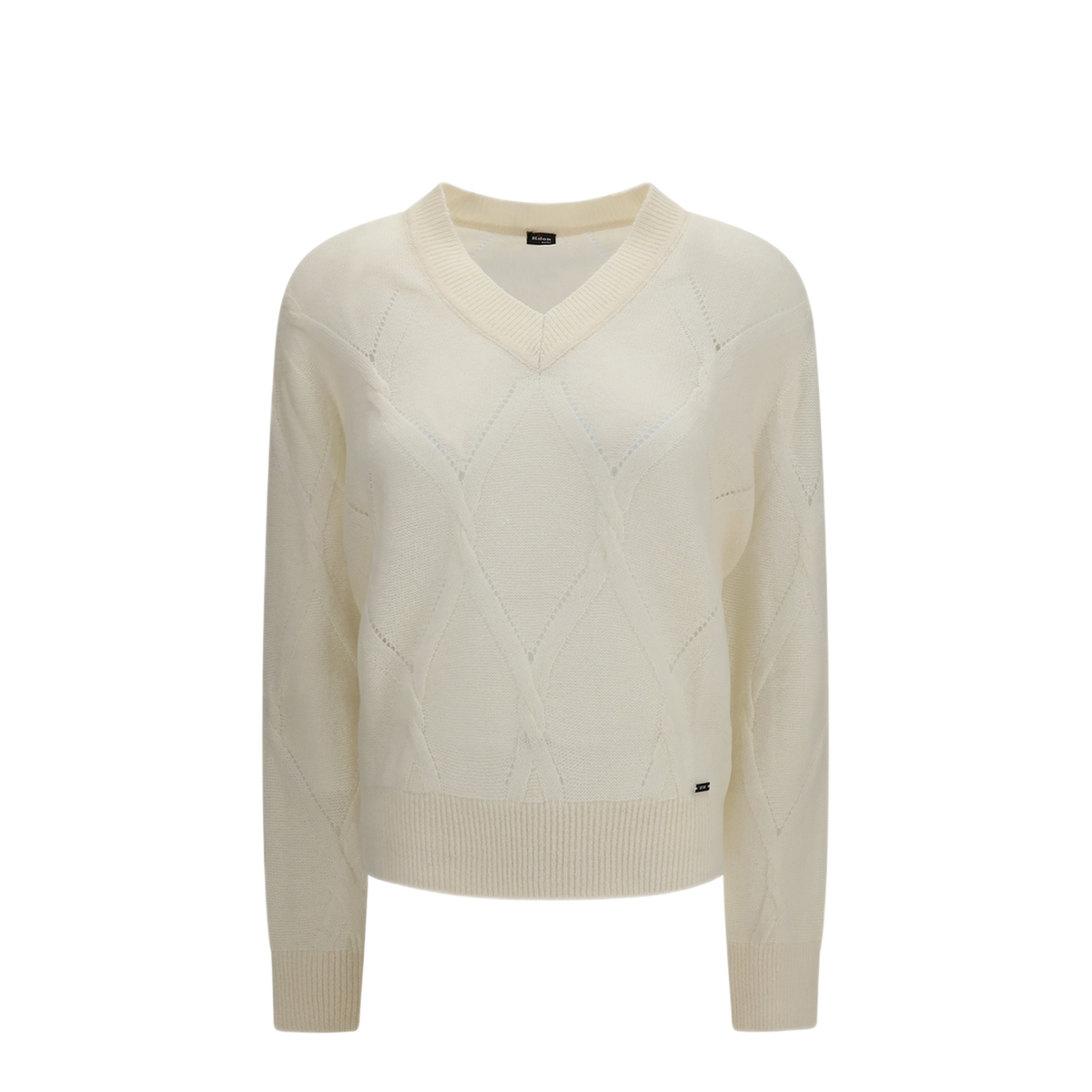 MAYFEYR - Kiton - V Neck Sweater - D6271630234PANNA