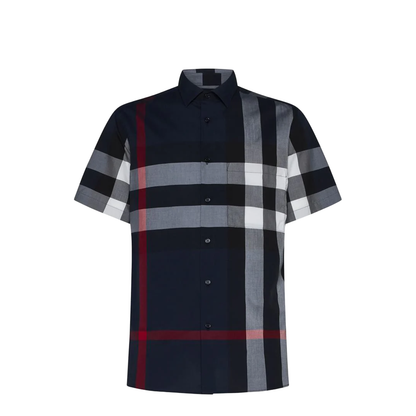 Check Cotton Shirt - Blue