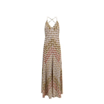 MAYFEYR - Missoni - Long Lamé Viscose Dress With Crossed Straps - DS26WG1VBR015L