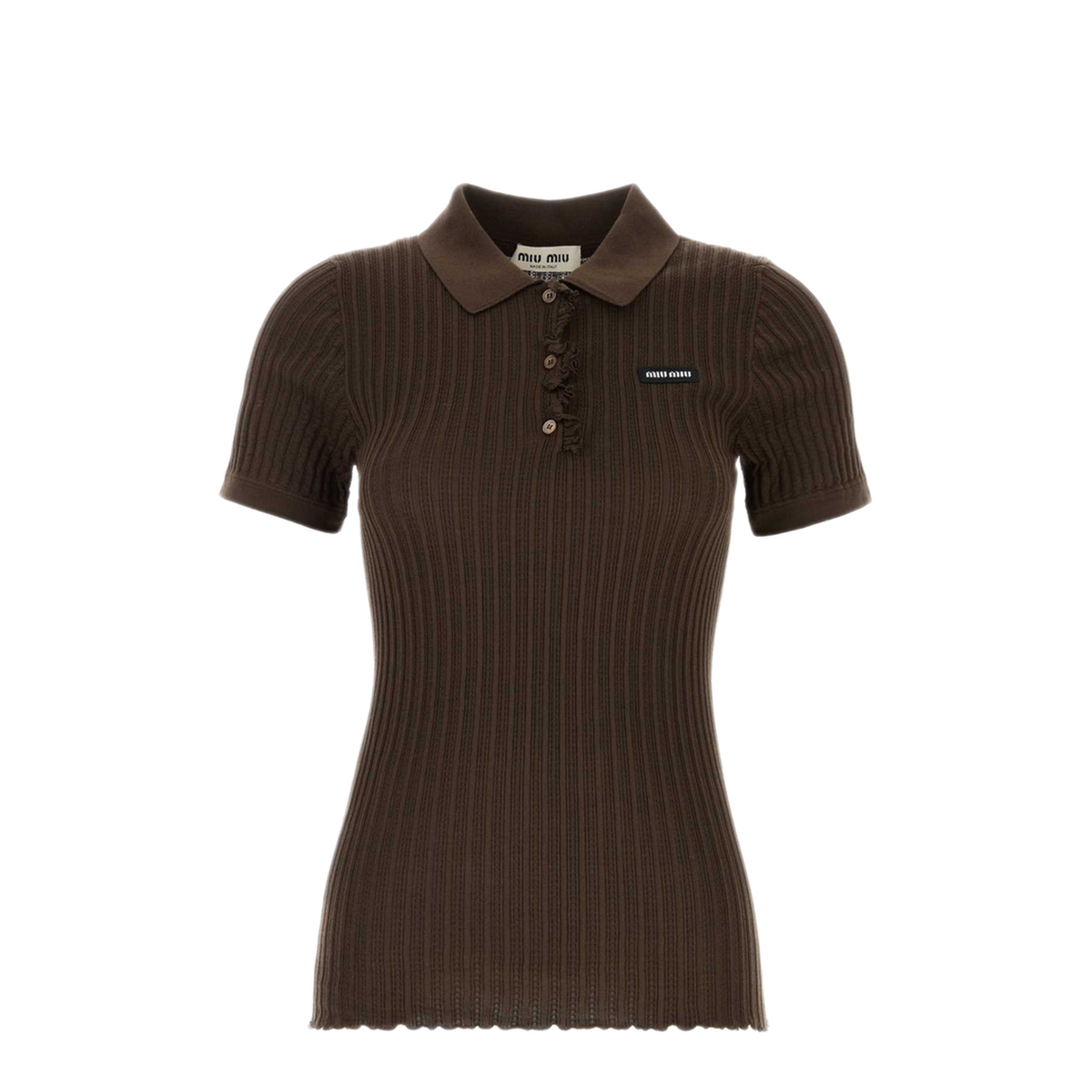Chocolate Stretch Jersey Polo Shirt