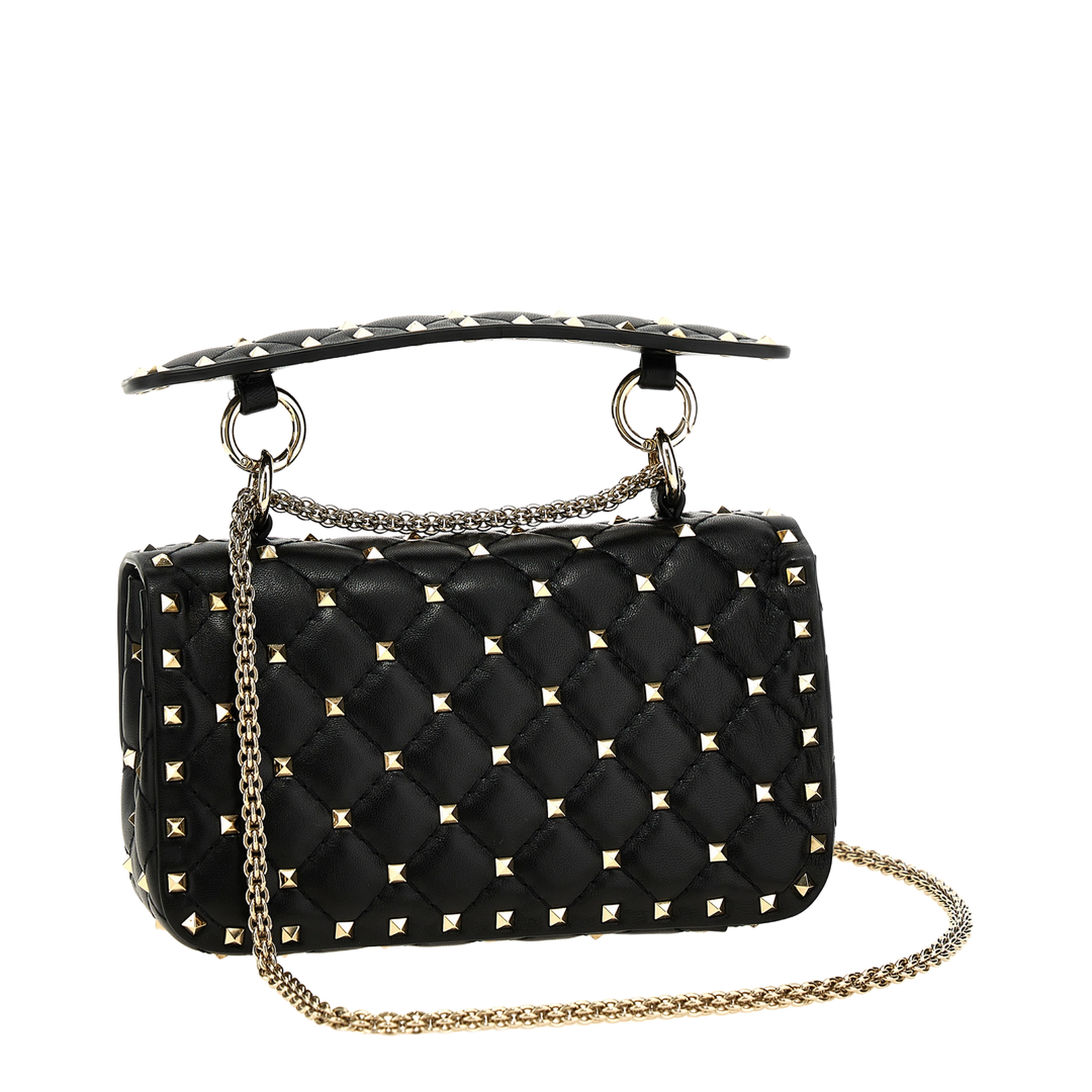 Rockstud Spike Nappa Leather Handbag