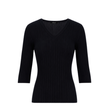 MAYFEYR - LA ROSE - V Neck Cash Silk Black - MG30530060