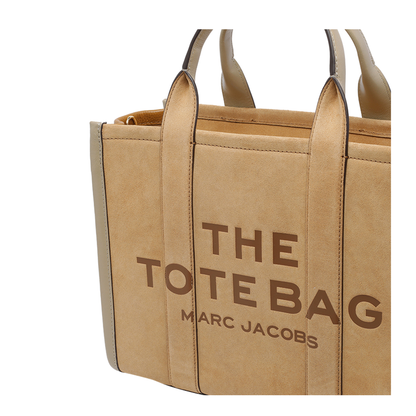 Medium Suede Tote Bag - Beige