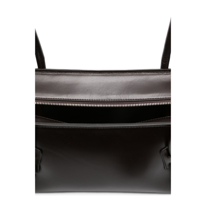 Fleca Medium Calf Leather Shoulder Bag - Brown