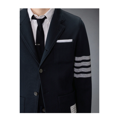 MAYFEYR - Thom Browne - Sack Jacket In Double Face Knit W/ Eng 4Bar - MJT575A07545415