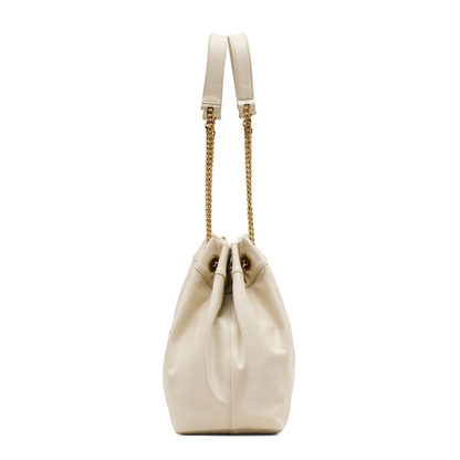 Chain Sack Leather Shoulder Bag