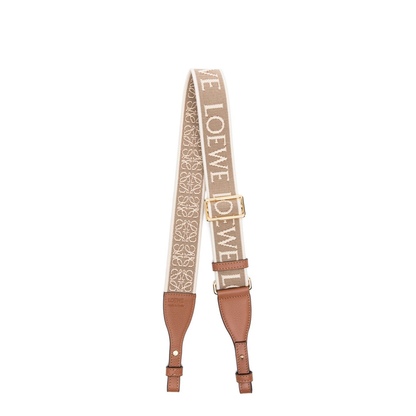 Natural Anagram Leather Belt Strap