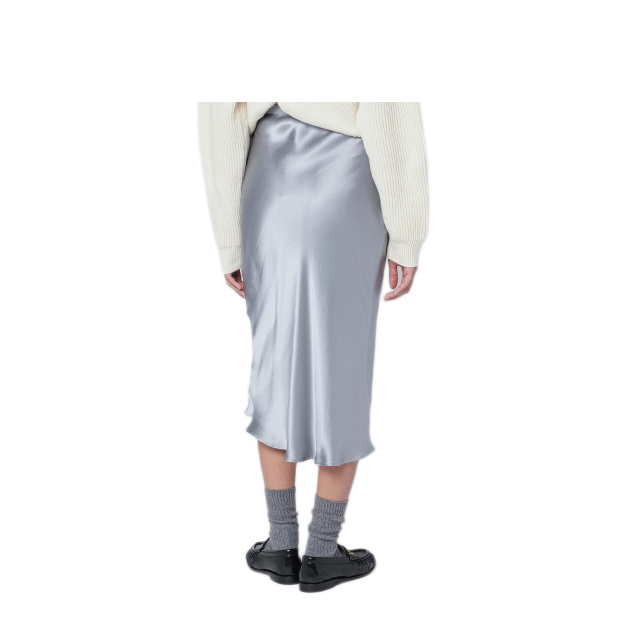 MAYFEYR - Anine Bing - Pastel Blue Silk Midi Skirt - A-04-4001SILH16